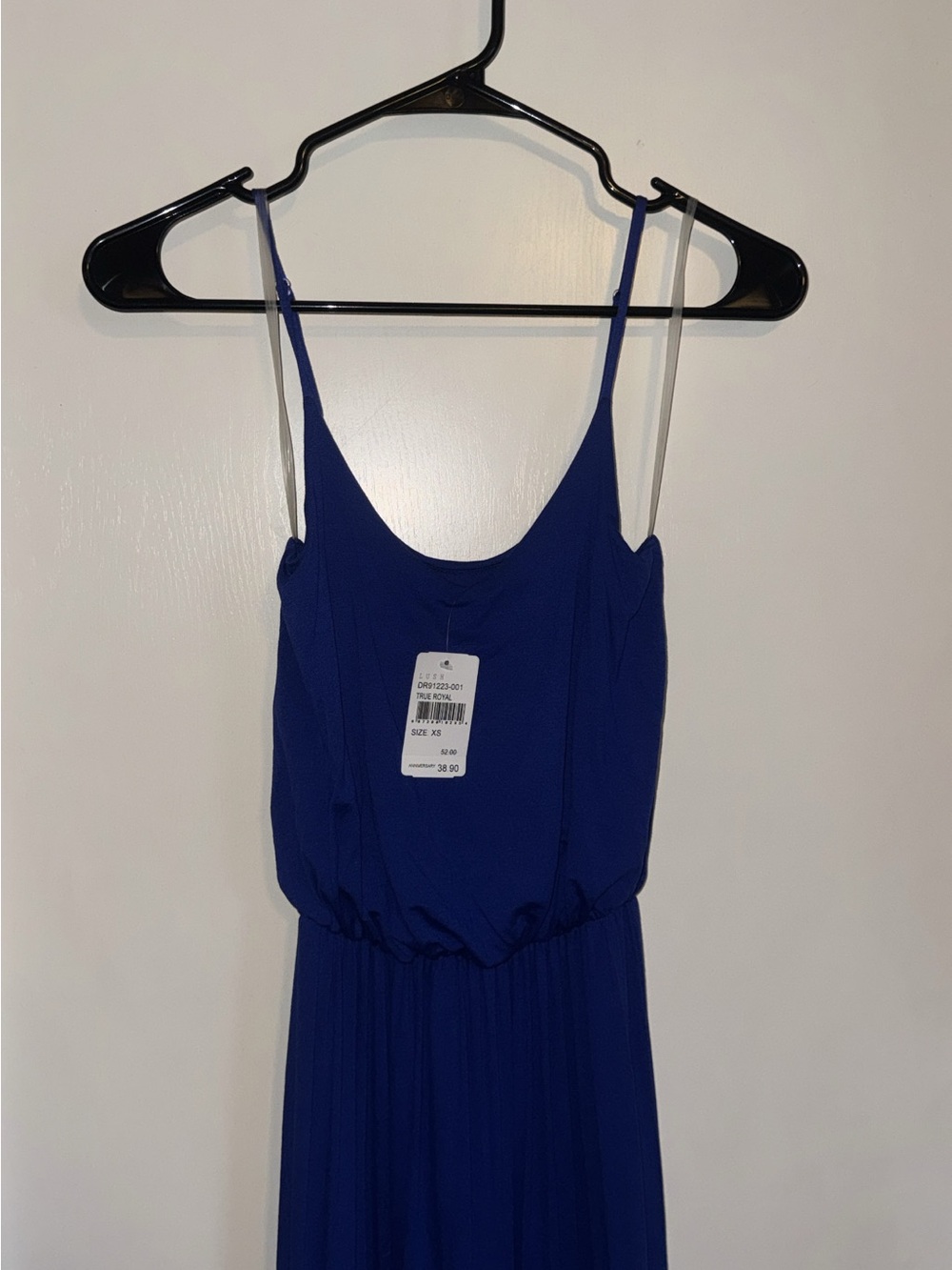 Nordstrom NWT Lush True Royal Blue Scoop Neck Dress size XS